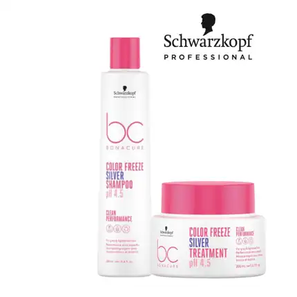 Schwarzkopf BC Color Freeze Silver Shampoo Ph4.5 Shampoo 250ml & Treatment 200ml Duo